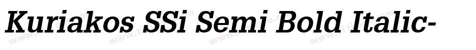 Kuriakos SSi Semi Bold Italic字体转换